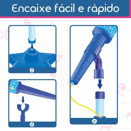 Imagem de Guitarra Infantil com Microfone Brinquedo Musical Instrumento com Som e Luz