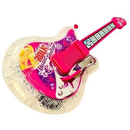 Imagem de Guitarra Infantil Rosa Com Acessório De Microfone