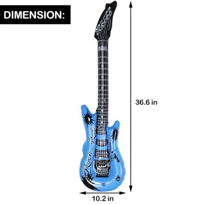 Imagem de Guitarra inflável Dr.dudu impermeável em cores variadas (pacote com 6)