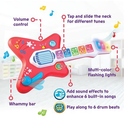 Imagem de Guitarra Magic Touch HAP-P-KID para criança com controle de volume 1-3Y