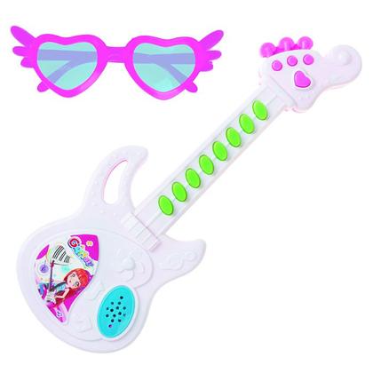 Imagem de Guitarra Musical Com Óculos Brinquedo Infantil Mini Guitarrinha Com Som
