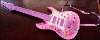 Imagem de Guitarra Musical Eletrica Star Rock Show Rosa Com luzes e Som Infantil