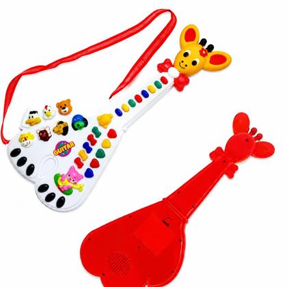 Imagem de Guitarra Musical Infantil Girafa 26 Teclas Sons E 10 Músicas