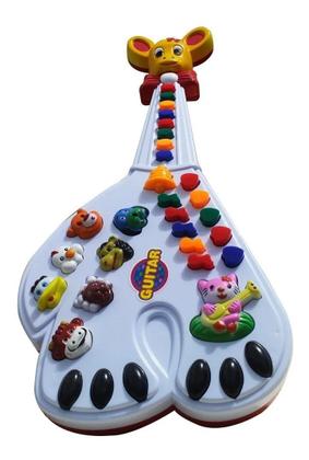 Imagem de Guitarra Musical Infantil Girafa 26 Teclas Sons E 10 Músicas