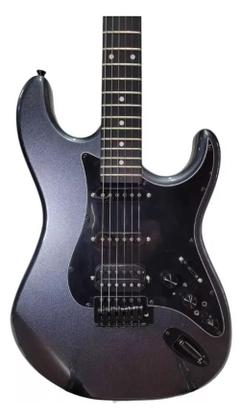 Imagem de Guitarra Tagima Sixmart Efeitos Chorus, Reverb, Delay ,Overdrive,Distortion,cor MDSV Grafite Cinza Escuro. Escudo BK Preto