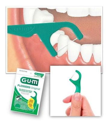 Imagem de Gum - 200 Flossers Original (fio Dental Com Cabo)