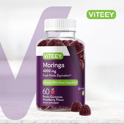 Imagem de Gummies Viteey, extrato de folha de moringa, 4000 mg, suporte imunológico