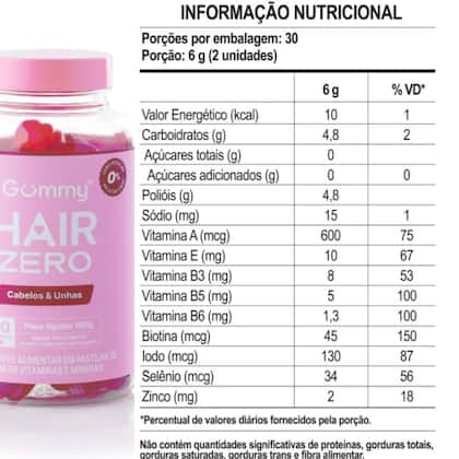 Imagem de Gummy Original Hair Zero Açúcar Vitamin Tutti Frutti  180g
