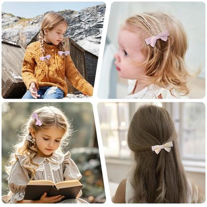 Imagem de Hair Bows LMYMHMLM, 20 peças, vermelho, rosa, 6,5 cm, conjunto de clipes