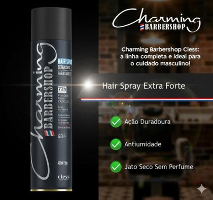Imagem de Hair Charming Fixador Laque Extra Forte Barbershop 400ml