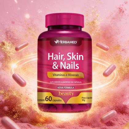 Imagem de Hair Skin Nails Vitaminas e Minerais Beauty 60 Capsulas Herbamed