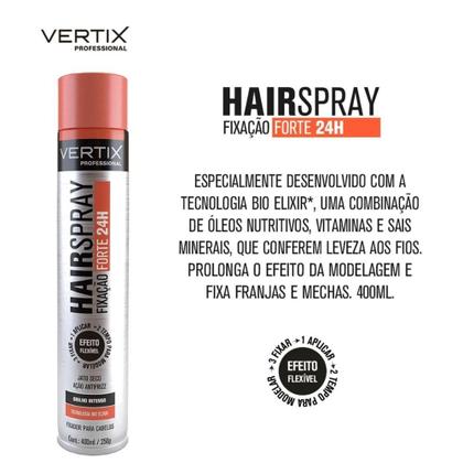 Imagem de Hair Spray de Cabelo Fixação Forte 24H Efeito Flexível Brilho Intenso 400ml Ricca