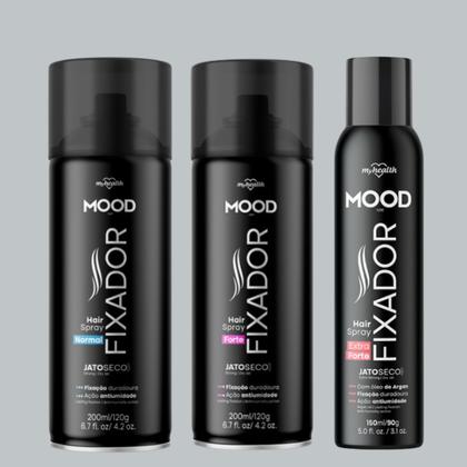 Imagem de Hair Spray Fixador Normal Mood Jato Seco 200Ml - My Health