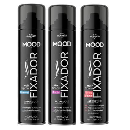 Imagem de Hair Spray Fixador Normal Mood Jato Seco 400Ml - My Health