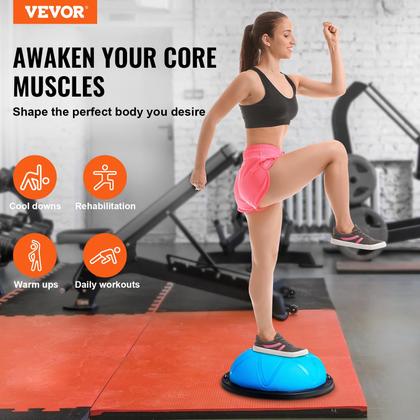 Imagem de Half Exercise Ball Trainer VEVOR de 23 polegadas com faixas de resistência