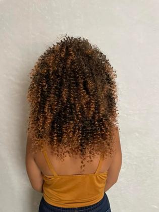 Imagem de Halfiwig peruca wig castanho preta marsala ruiva afro cacheada premium curta