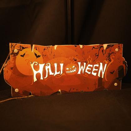 Imagem de Halloween House Sign, Holiday Wall Crafts Jack-o-lantern,