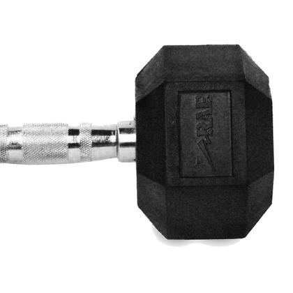 Imagem de Halter dumbell emborrachado sextavado cromado de 30kg rae