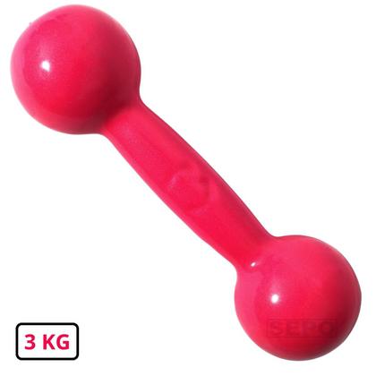 Imagem de Halter Redondo Bola Emborrachado 3 Kg Rosa