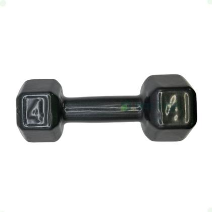 Imagem de Halter Sextavado Emborrachado - 4 Kg