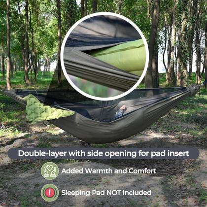 Imagem de Hammock Onewind Northers com zíper de 11 pés com mosquiteiro OD Green