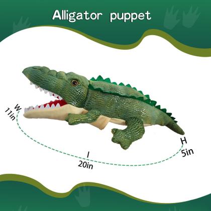 Imagem de Hand Puppet ou crocodilo com boca móvel para crianças