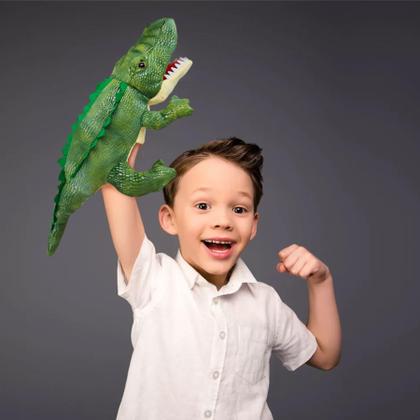 Imagem de Hand Puppet ou crocodilo com boca móvel para crianças
