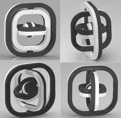 Imagem de Hand Spinner Giroscópio 3D Flip Giro Infinito Redondo