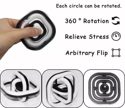 Imagem de Hand Spinner Giroscópio 3D Flip Giro Infinito Redondo