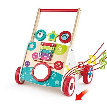 Imagem de Hape Wooden Push and Pull Music Learning Walker Centro de Múltiplas Atividades para Crianças Com Idade igual ou 10 meses