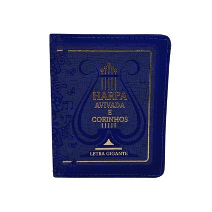 Imagem de Harpa avivada e corinhos  letra gigante  tamanho médio  capa azul