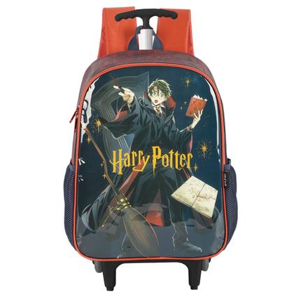 Imagem de Harry Potter Mochila De Rodas e Estojo Dois Bolsos Escolar