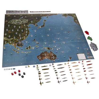 Imagem de Hasbro Gaming Avalon Hill Axis & Allies Pacific 1940 Second Edition WWII Strategy Board Game, com Gameboard Extra Large, Ages 12 and Up, 2-4 Players, English Version , Brown