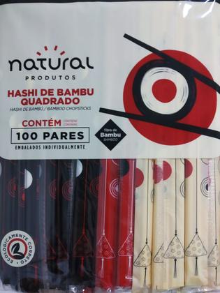 Imagem de Hashi Descartável De Bambu Natural Produtos 21cm 100 Pares