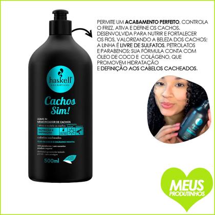 Imagem de Haskell Cachos Sim Shampoo + Condicionador + Leave In 500ml