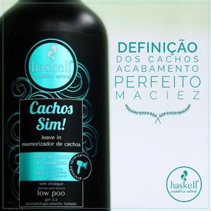Imagem de Haskell Cachos Sim Shampoo + Condicionador + Máscara + Leave In 500g