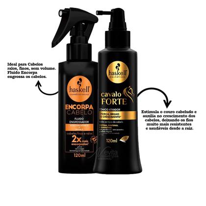 Imagem de Haskell Fluido Cavalo Forte+Encorpa +Cumbuca/Presilha/3Sachê