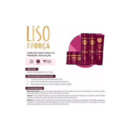 Imagem de Haskell Liso com Força - Kit para Cabelo Liso Escorrido Completo 300ml