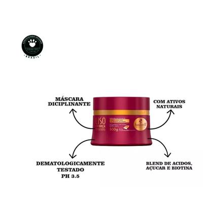 Imagem de Haskell Liso com Força - Kit para Cabelo Liso Escorrido Completo 300ml