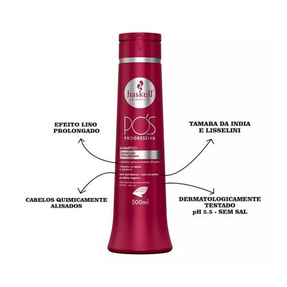 Imagem de Haskell Pós Progressiva e Química 500ml Completo 4 Produtos