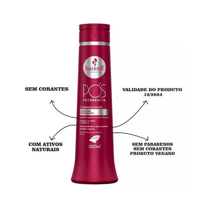 Imagem de Haskell Pós Progressiva e Química 500ml Completo 4 Produtos