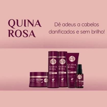 Imagem de Haskell Quina Rosa Shampoo + Condicionador 300ml Brilho, Maciez e Ação Antifrizz