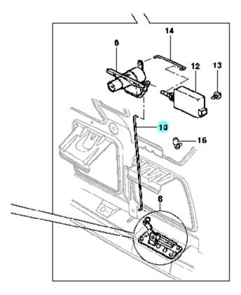 Imagem de Haste Fechadura Tampa Traseira Zafira 2001 2002 2003 2004 05