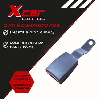 Imagem de Haste Rígida Curva 16cm Cinto Segurança Ônibus Van G7
