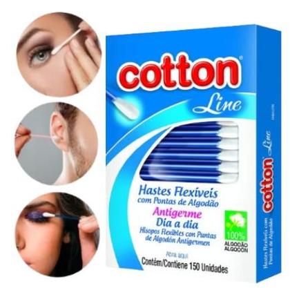 Imagem de Hastes Flexíveis Cotton Line C/150 - Kit Com 30 ou 6 Unidades