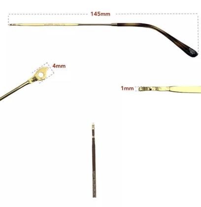 Imagem de Hastes Perna Rb Hexagonal Óculos Sol Dourado