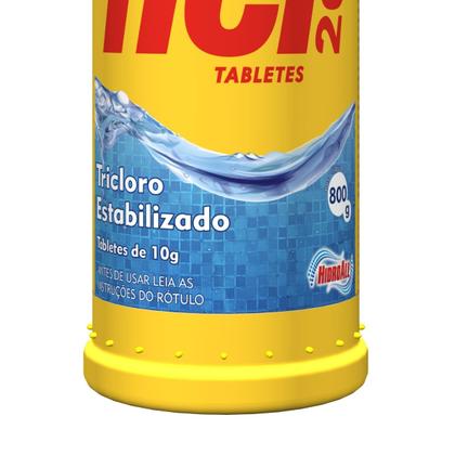 Imagem de HCL 200 Tricloro Estabilizado Tablete 10g Com 80 Un Hidroall