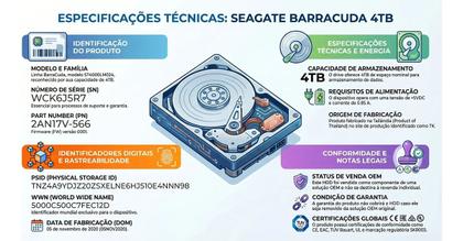 Imagem de HD 2,5'' 4TB ST4000LM024 Seagate Barracuda Para PC/Servidor