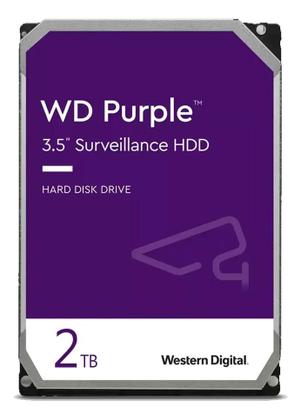 Imagem de HD 2TB Western Digital WD Purple DVR NVR CFTV SATA III 6GBs 5400RPM 256MB WD23PURZ
