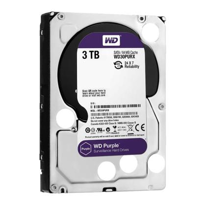 Imagem de Hd 3Tb Sata 3 64mb 5400rpm 3,5 WDPurple WD30PURX Western Digital